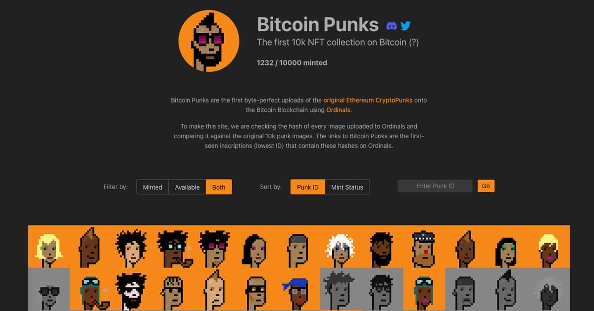 9.Bitcoin Punks