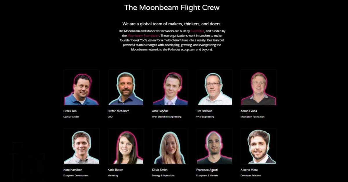 7.Đội ngũ thành lập dự án Moonbeam
