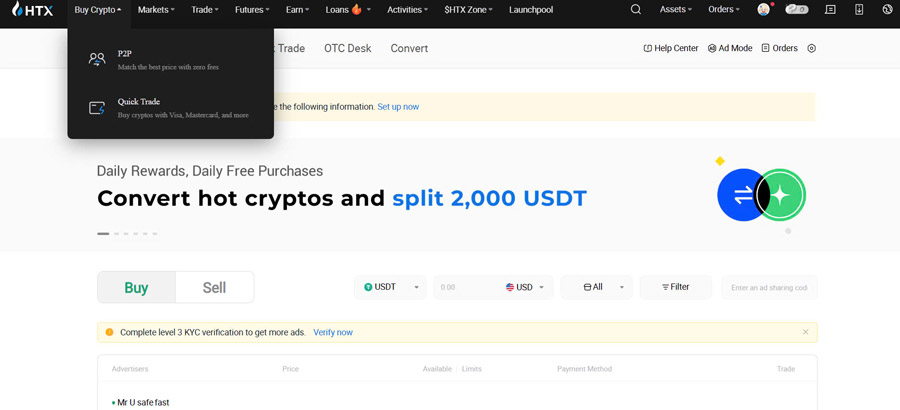 cách giao dịch trên huobi